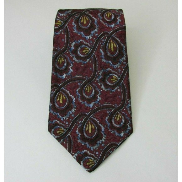 Robert Talbott Mens Neck Tie Best of Class Burgundy Red Silk USA Hand Sewn - Picture 2 of 6